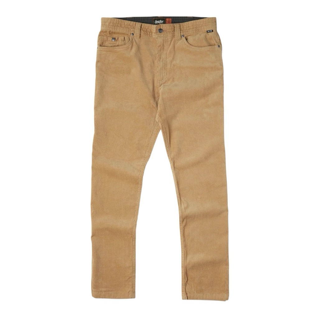 Howler Bros Mens Corduroy Pants Tan Khaki Straight Leg 5-Pocket 33x32